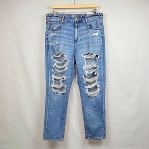 American Eagle Outfitters Distressed Mom Jeans Size 14